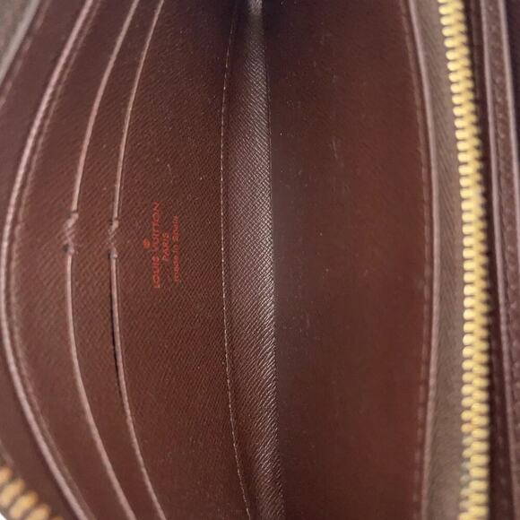 Louis Vuitton Vintage Damier Ebene Compact Sarah Wallet W/Box Zip Around - Picture 6 of 16